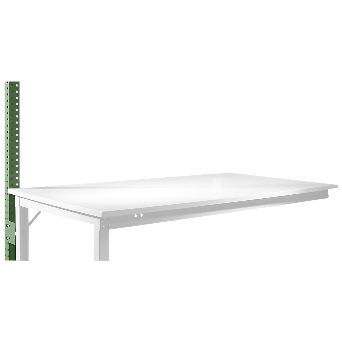 Estructura pórtica adicional, bajo, Mesa de extensión STANDARD mesa de trabajo/banco de trabajo UNIVERSAL/PROFI, verde reseda