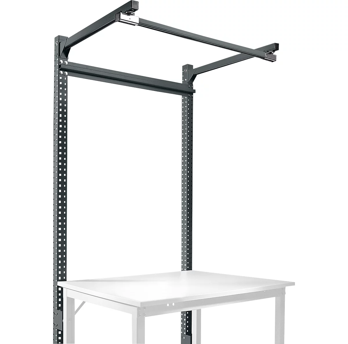 Estructura pórtica adicional con brazo saliente, Mesa básica SPEZIAL mesa de trabajo/banco de trabajo UNIVERSAL/PROFI, 1250 mm, antracita