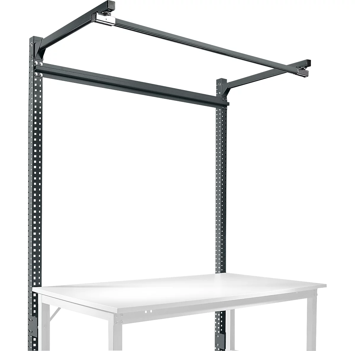 Estructura pórtica adicional con brazo saliente, Mesa básica SPEZIAL mesa de trabajo/banco de trabajo UNIVERSAL/PROFI, 1500 mm, antracita