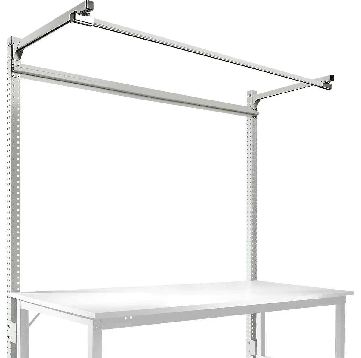 Estructura pórtica adicional con brazo saliente, Mesa básica SPEZIAL mesa de trabajo/banco de trabajo UNIVERSAL/PROFI, 1750 mm, gris luminoso