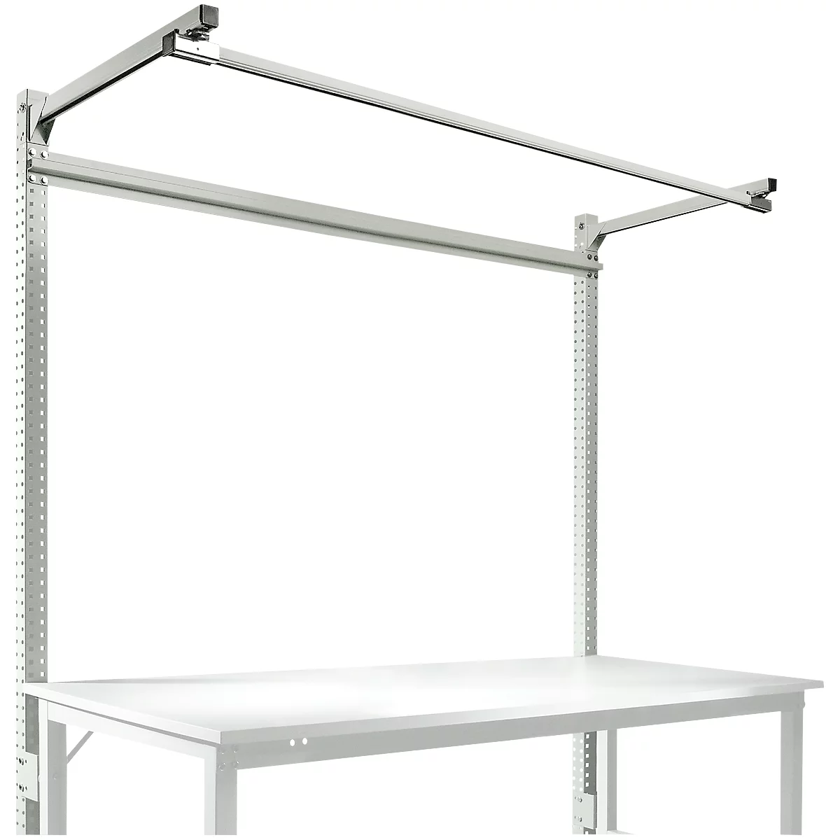 Estructura pórtica adicional con brazo saliente, Mesa básica SPEZIAL mesa de trabajo/banco de trabajo UNIVERSAL/PROFI, 1750 mm, gris luminoso