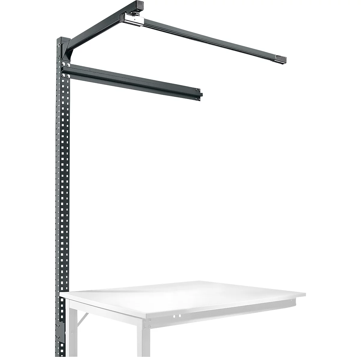 Estructura pórtica adicional con brazo saliente, Mesa de extensión SPEZIAL mesa de trabajo/banco de trabajo UNIVERSAL/PROFI, 1250 mm, antracita