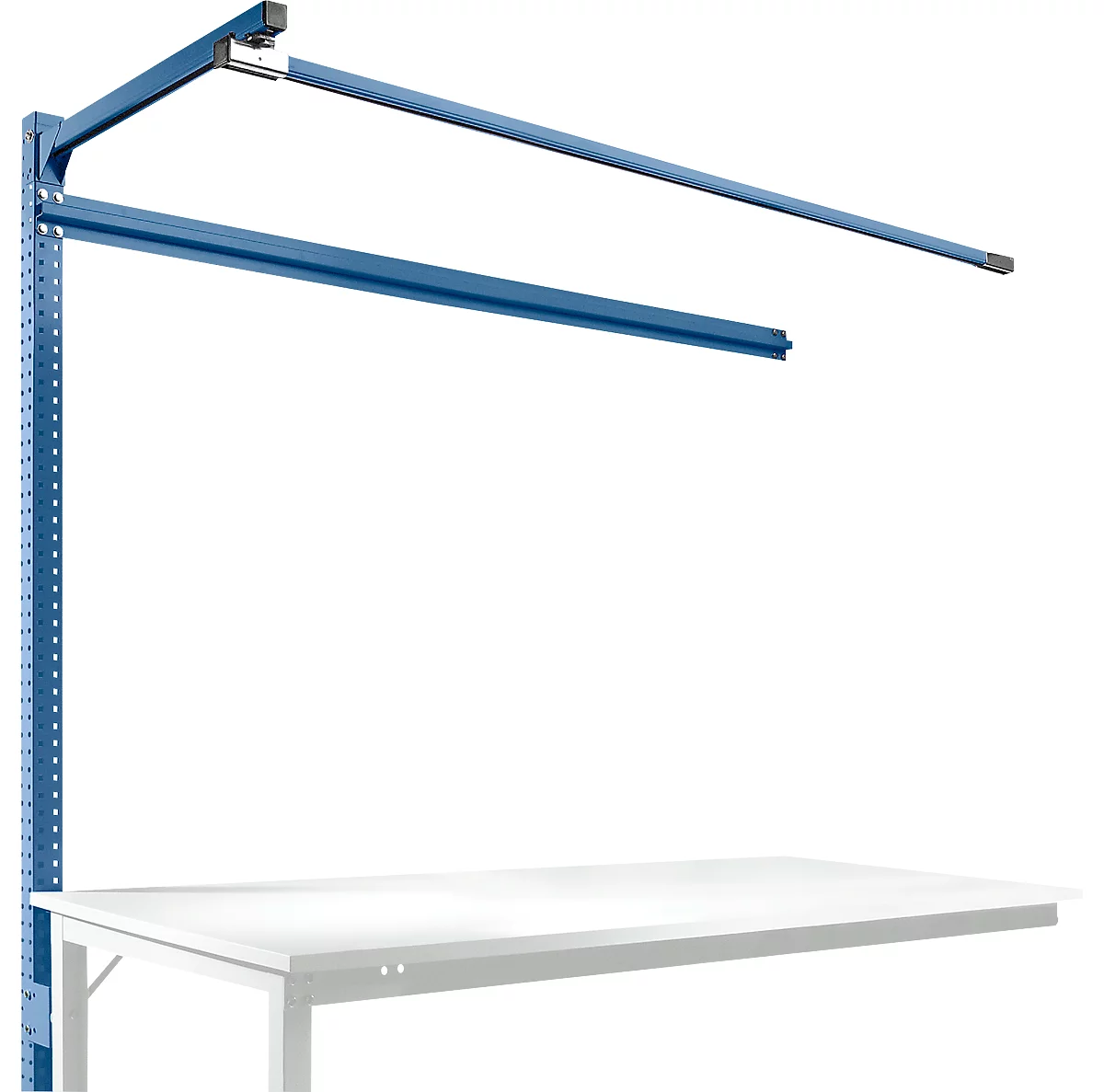 Estructura pórtica adicional con brazo saliente, Mesa de extensión SPEZIAL mesa de trabajo/banco de trabajo UNIVERSAL/PROFI, 1750 mm, azul brillante