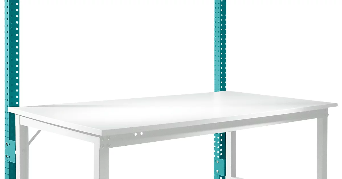 Estructura pórtica adicional Manuflex, para mesas básicas Universal/Profi Spezial, altura útil 600 mm, azul agua