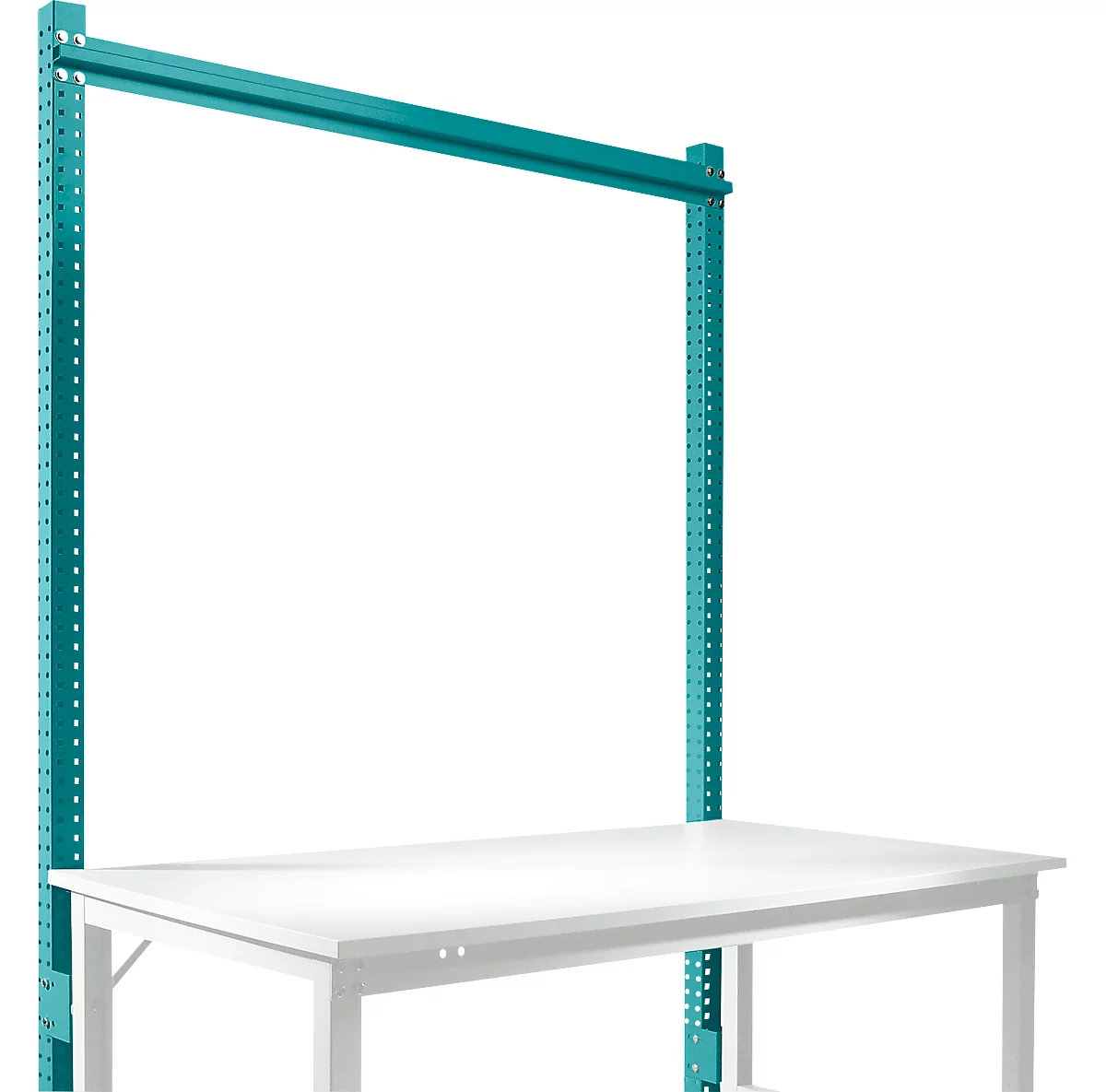 Estructura pórtica adicional, mesa básica STANDARD sistema mesa de trabajo/banco de trabajo UNIVERSAL/PROFI, 1500 mm, azul agua