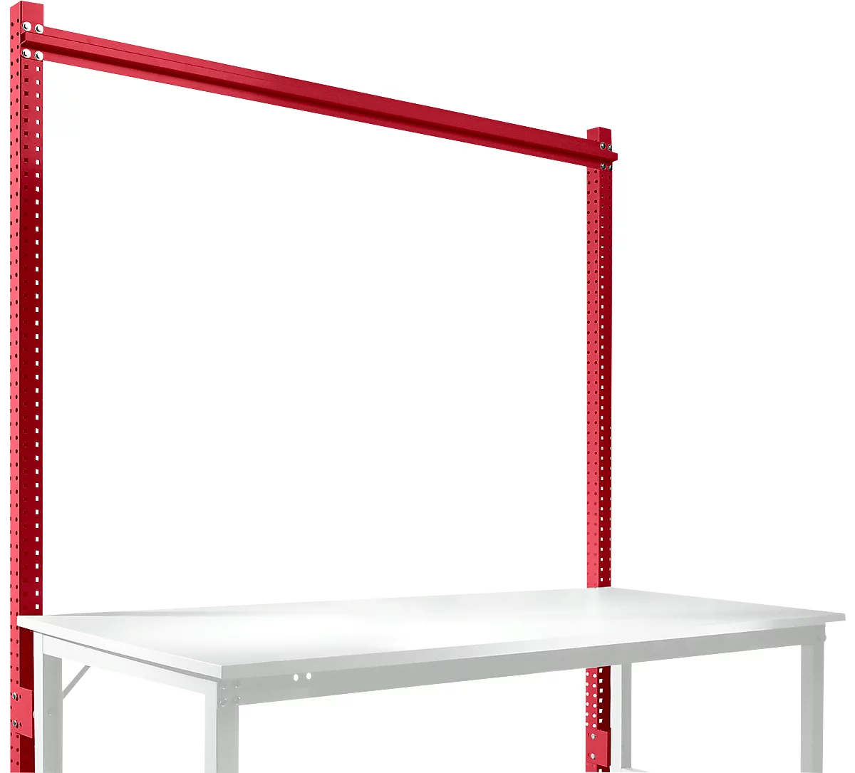 Estructura pórtica adicional, mesa básica STANDARD sistema mesa de trabajo/banco de trabajo UNIVERSAL/PROFI, 1750 mm, rojo rubí