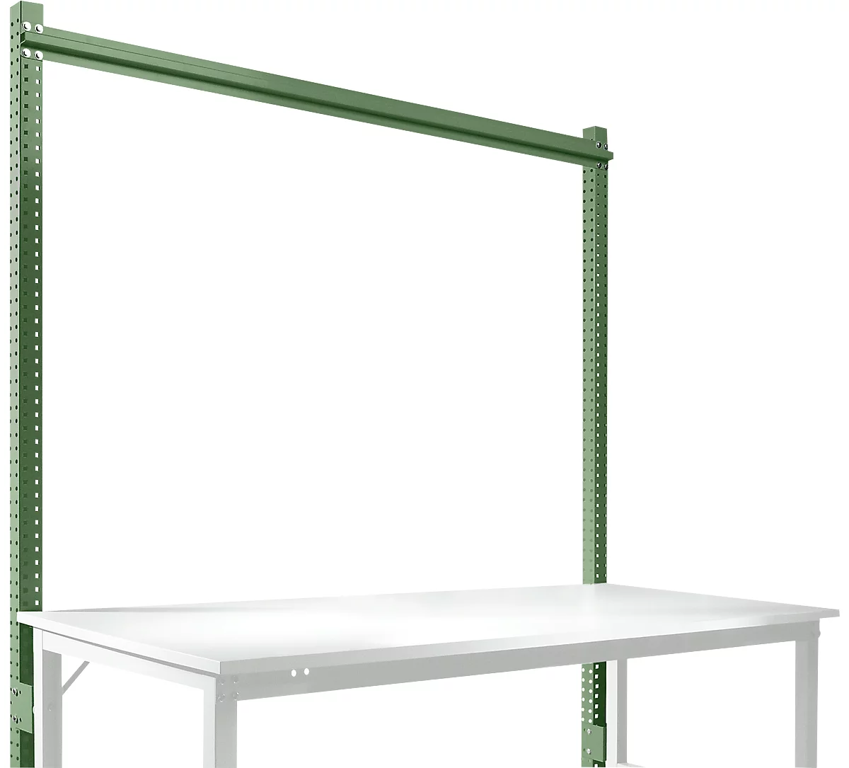 Estructura pórtica adicional, mesa básica STANDARD sistema mesa de trabajo/banco de trabajo UNIVERSAL/PROFI, 1750 mm, verde reseda