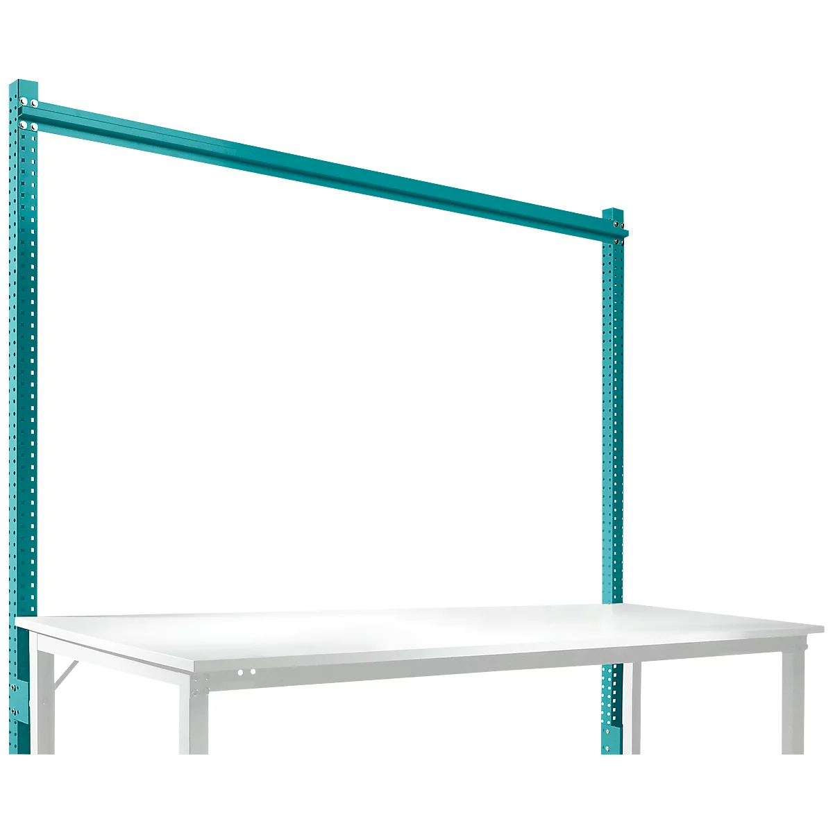 Estructura pórtica adicional, mesa básica STANDARD sistema mesa de trabajo/banco de trabajo UNIVERSAL/PROFI, 2000 mm, azul agua