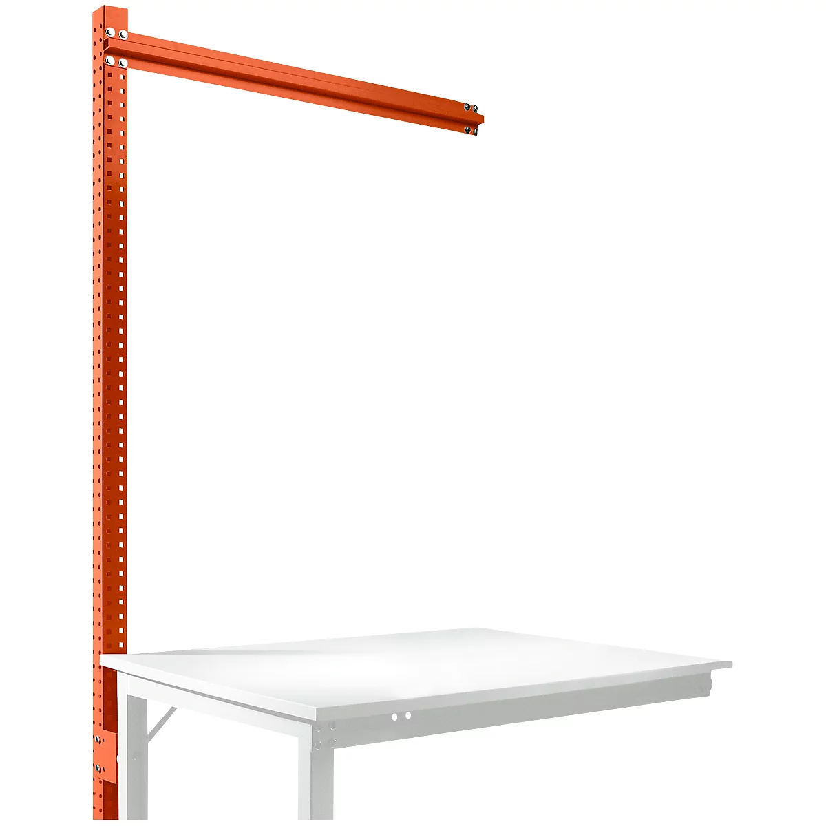 Estructura pórtica adicional, Mesa de extensión SPEZIAL sistema mesa de trabajo/banco de trabajo UNIVERSAL/PROFI, 1250 mm, rojo anaranjado