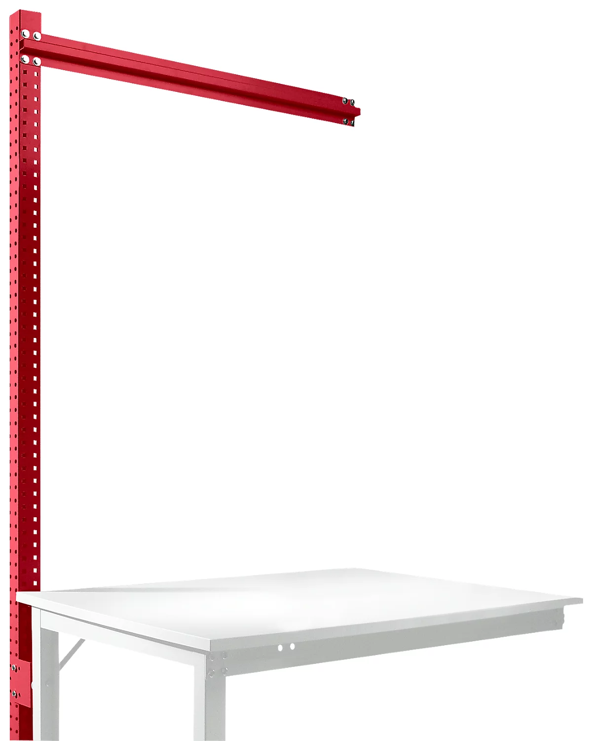 Estructura pórtica adicional, Mesa de extensión SPEZIAL sistema mesa de trabajo/banco de trabajo UNIVERSAL/PROFI, 1250 mm, rojo rubí
