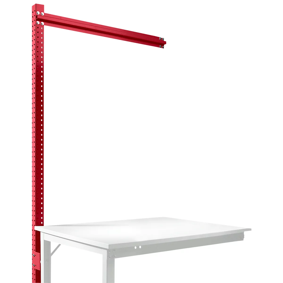 Estructura pórtica adicional, Mesa de extensión SPEZIAL sistema mesa de trabajo/banco de trabajo UNIVERSAL/PROFI, 1250 mm, rojo rubí