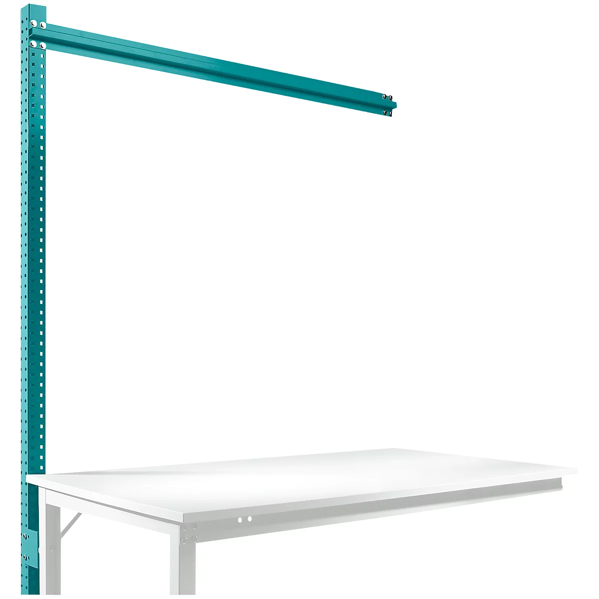 Estructura pórtica adicional, Mesa de extensión SPEZIAL sistema mesa de trabajo/banco de trabajo UNIVERSAL/PROFI, 1500 mm, azul agua