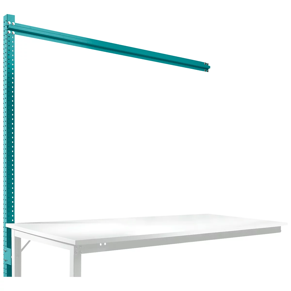 Estructura pórtica adicional, Mesa de extensión SPEZIAL sistema mesa de trabajo/banco de trabajo UNIVERSAL/PROFI, 1750 mm, azul agua