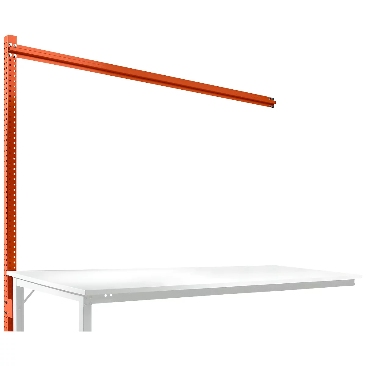 Estructura pórtica adicional, Mesa de extensión SPEZIAL sistema mesa de trabajo/banco de trabajo UNIVERSAL/PROFI, 2000 mm, rojo anaranjado