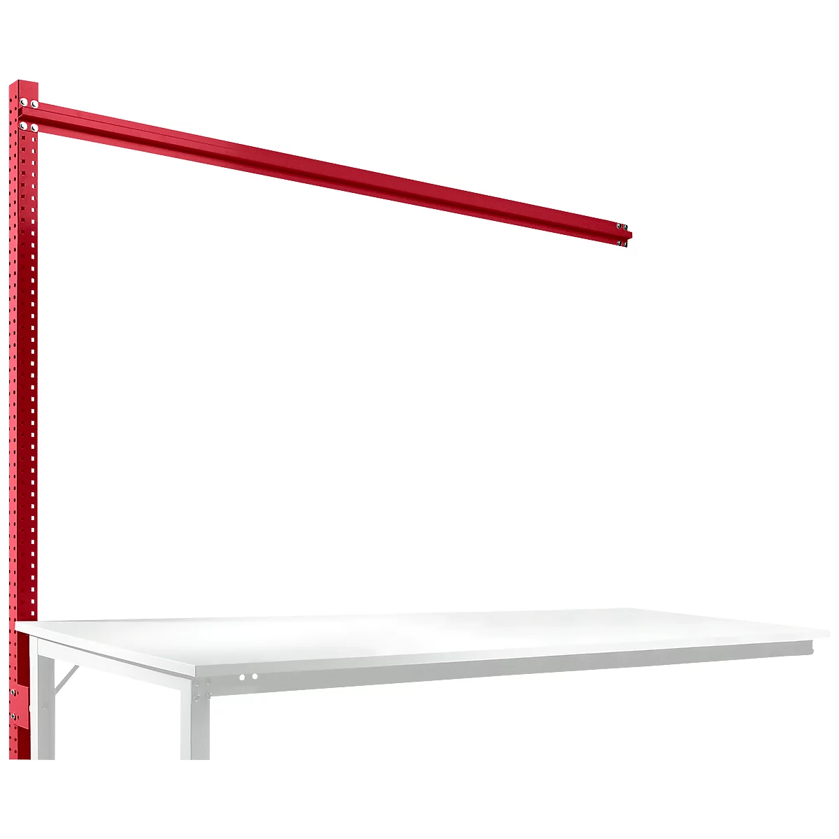 Estructura pórtica adicional, Mesa de extensión SPEZIAL sistema mesa de trabajo/banco de trabajo UNIVERSAL/PROFI, 2000 mm, rojo rubí