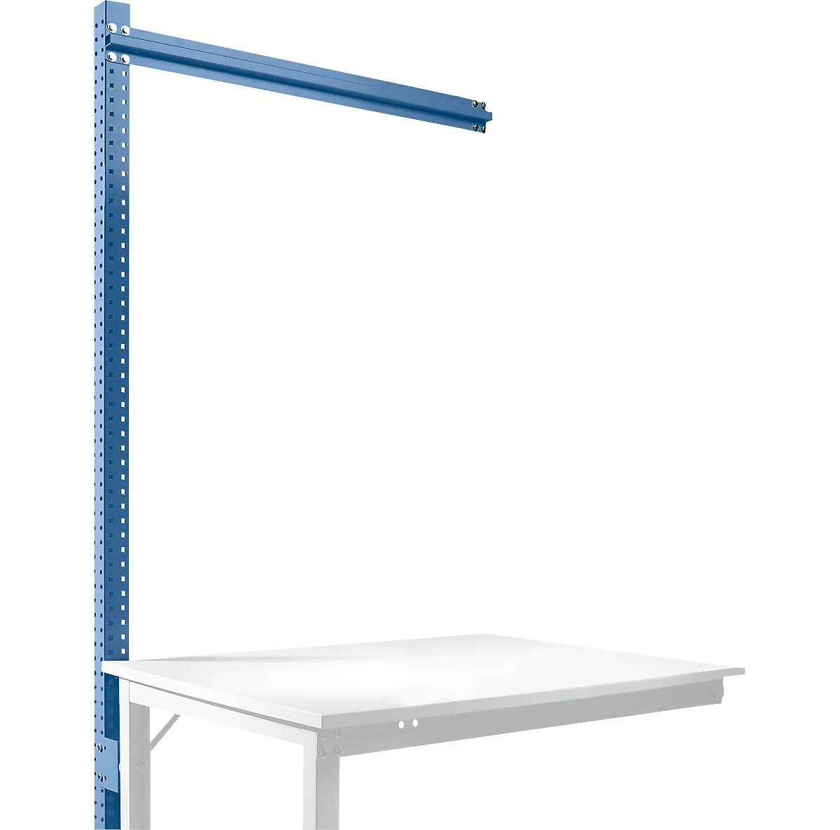 Estructura pórtica adicional para mesa de extensión STANDARD sistema mesa de trabajo/banco de trabajo UNIVERSAL/PROFI, 1250 mm, azul brillante