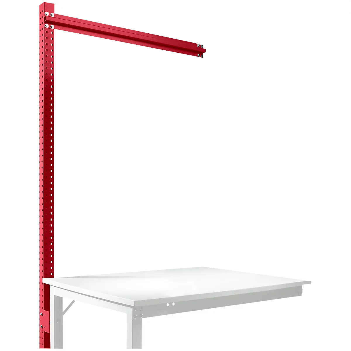 Estructura pórtica adicional para mesa de extensión STANDARD sistema mesa de trabajo/banco de trabajo UNIVERSAL/PROFI, 1250 mm, rojo rubí