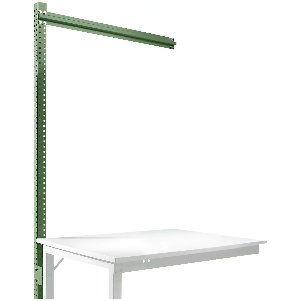 Estructura pórtica adicional para mesa de extensión STANDARD sistema mesa de trabajo/banco de trabajo UNIVERSAL/PROFI, 1250 mm, verde reseda