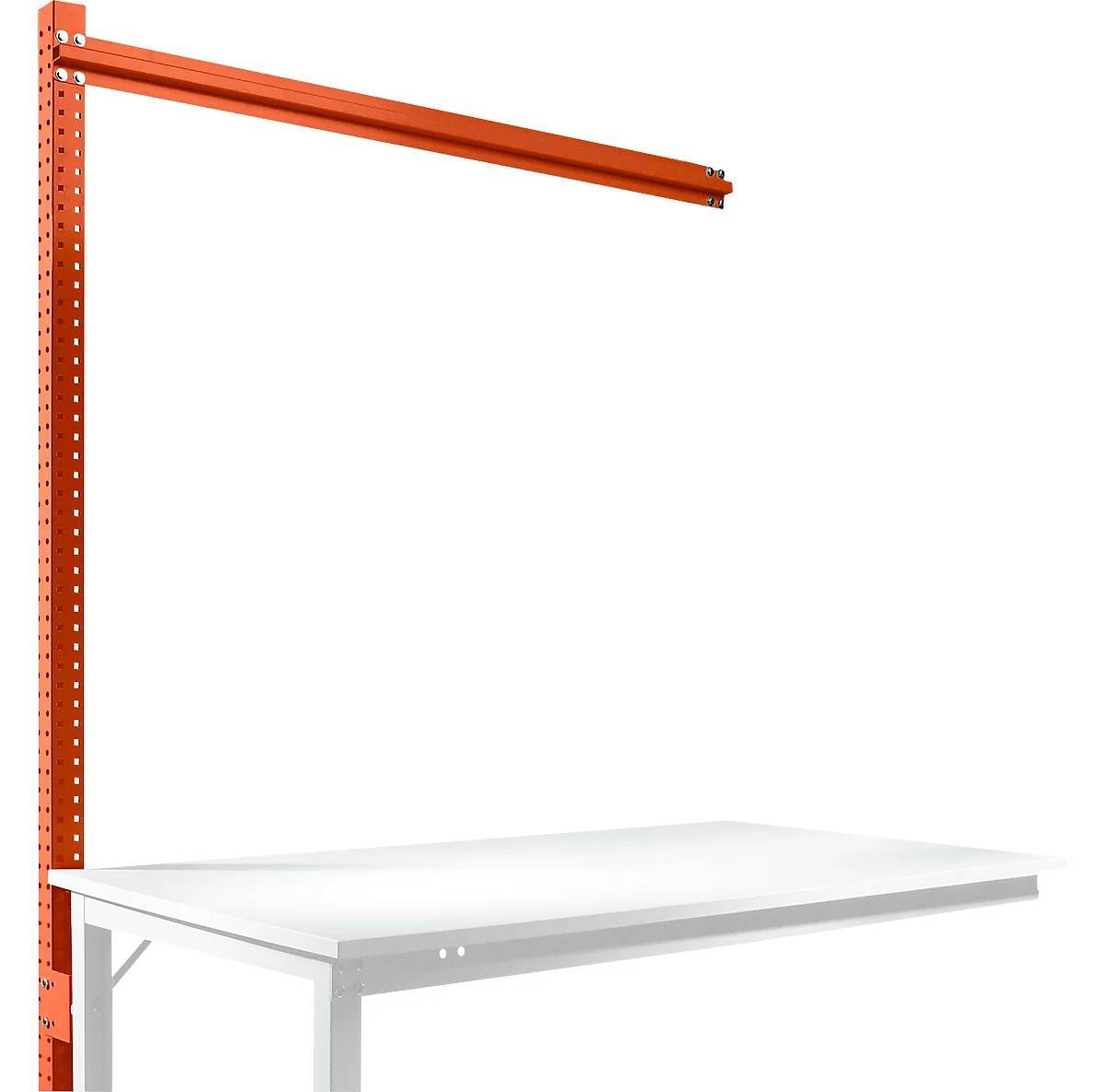 Estructura pórtica adicional para mesa de extensión STANDARD sistema mesa de trabajo/banco de trabajo UNIVERSAL/PROFI, 1500 mm, rojo anaranjado