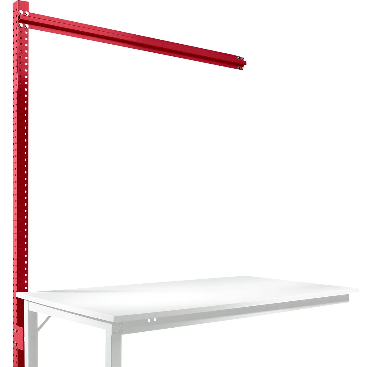 Estructura pórtica adicional para mesa de extensión STANDARD sistema mesa de trabajo/banco de trabajo UNIVERSAL/PROFI, 1500 mm, rojo rubí