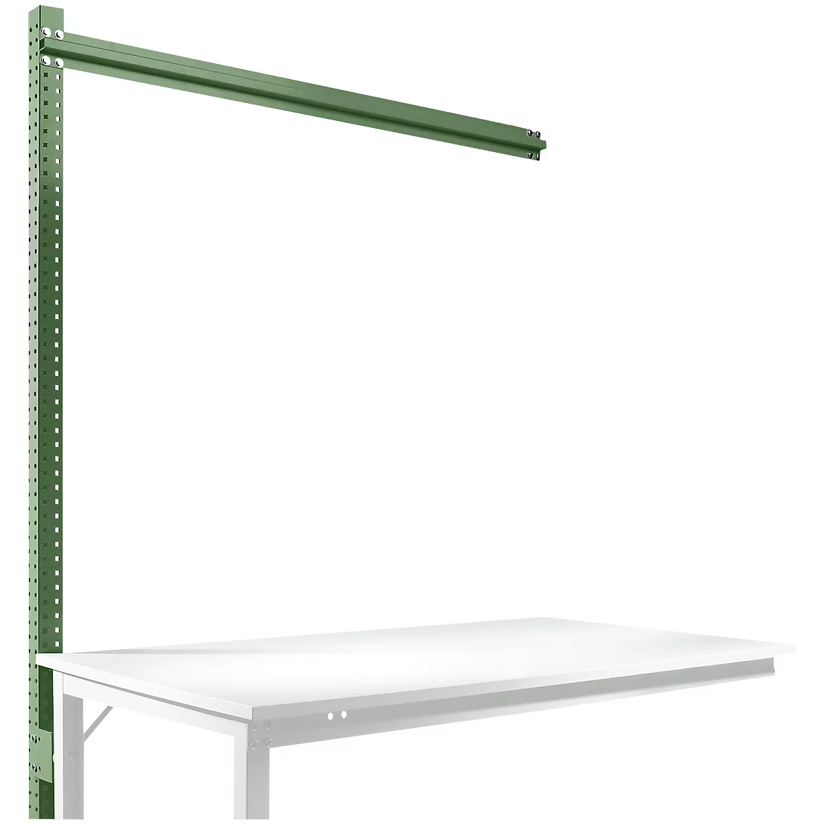 Estructura pórtica adicional para mesa de extensión STANDARD sistema mesa de trabajo/banco de trabajo UNIVERSAL/PROFI, 1500 mm, verde reseda