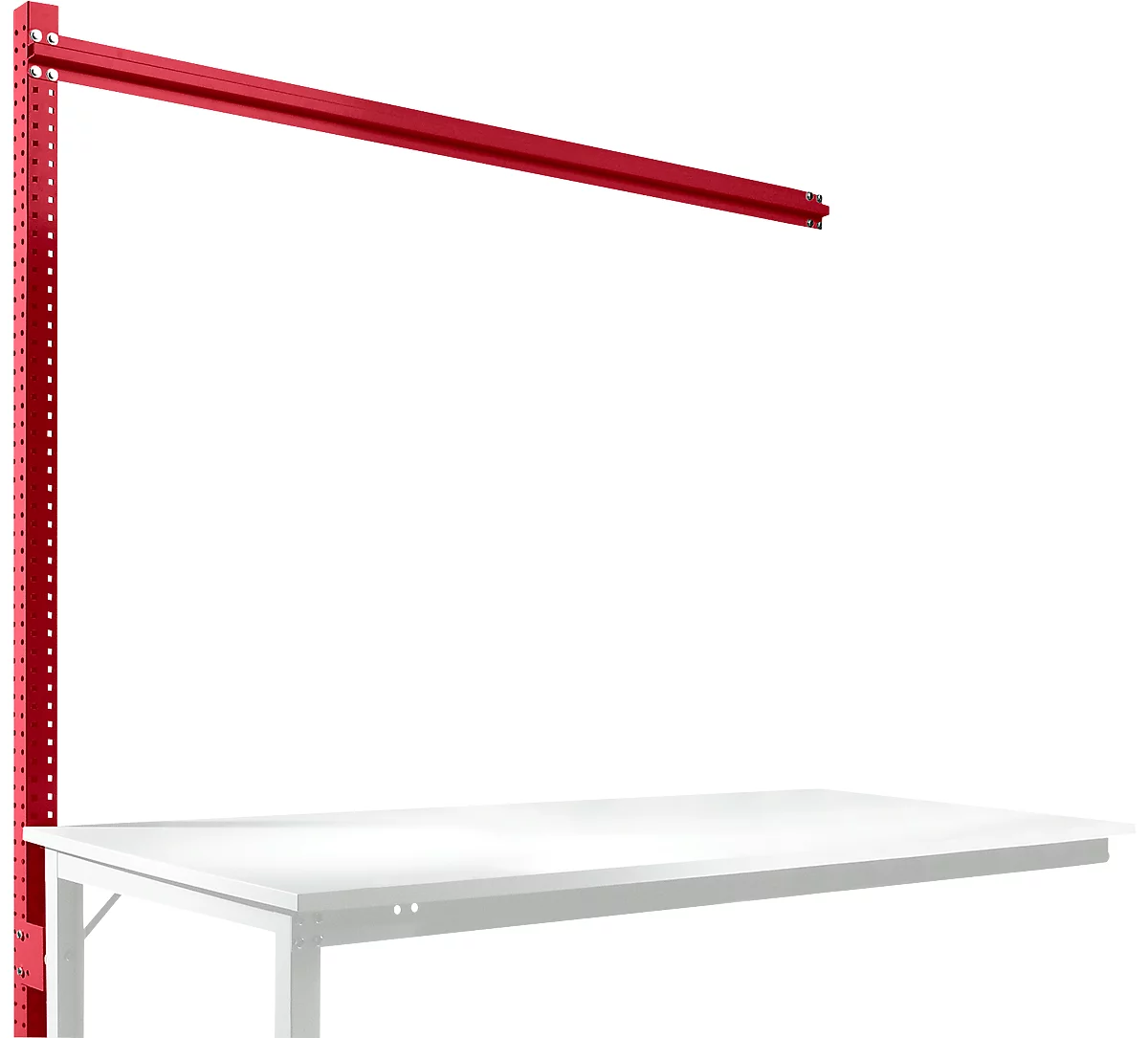 Estructura pórtica adicional para mesa de extensión STANDARD sistema mesa de trabajo/banco de trabajo UNIVERSAL/PROFI, 1750 mm, rojo rubí