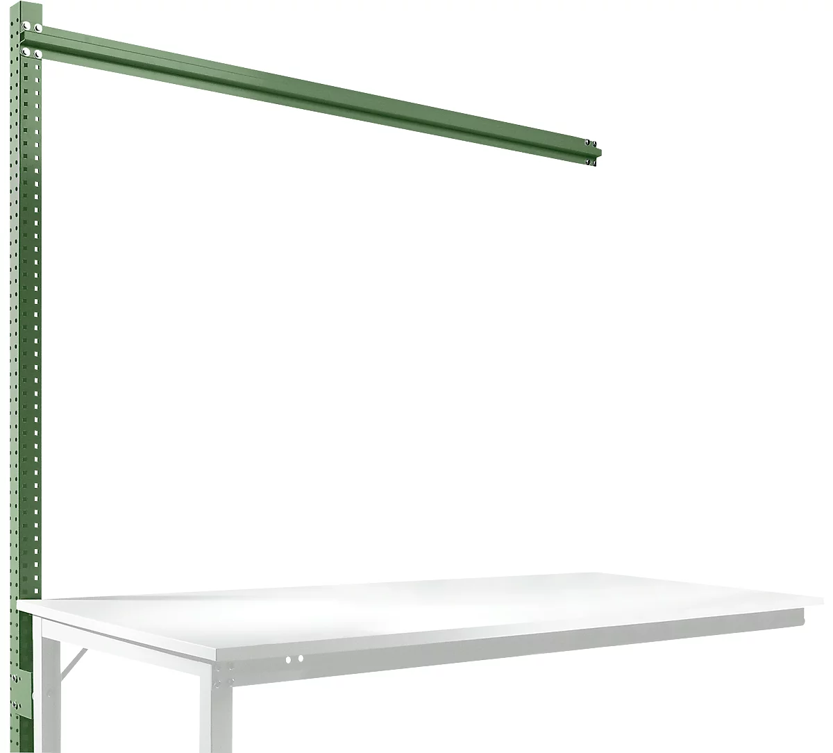 Estructura pórtica adicional para mesa de extensión STANDARD sistema mesa de trabajo/banco de trabajo UNIVERSAL/PROFI, 1750 mm, verde reseda