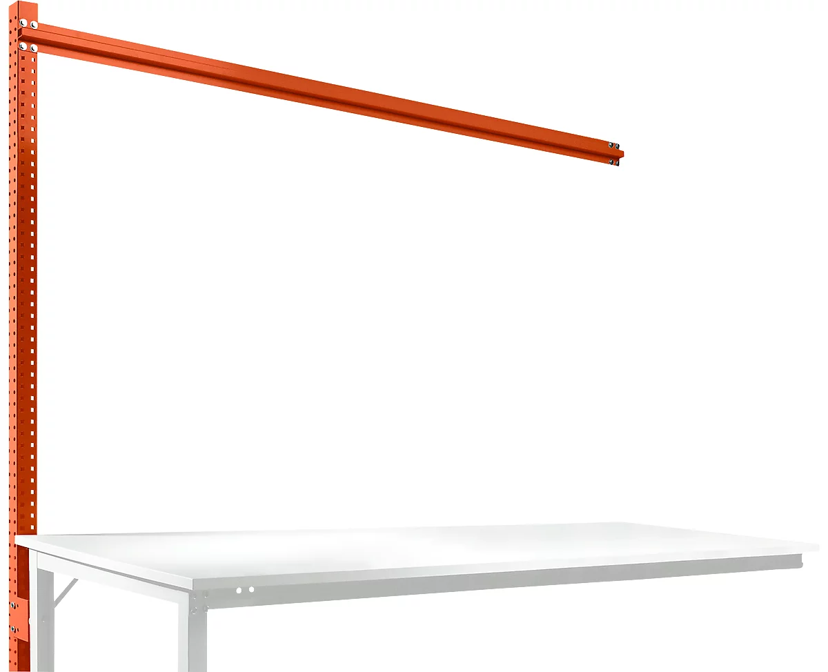 Estructura pórtica adicional para mesa de extensión STANDARD sistema mesa de trabajo/banco de trabajo UNIVERSAL/PROFI, 2000 mm, rojo anaranjado