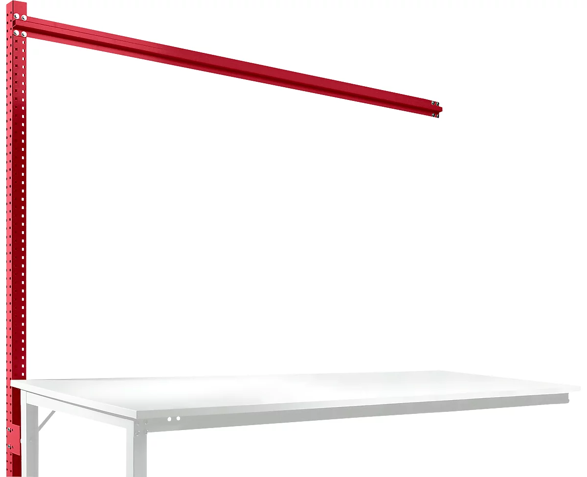 Estructura pórtica adicional para mesa de extensión STANDARD sistema mesa de trabajo/banco de trabajo UNIVERSAL/PROFI, 2000 mm, rojo rubí
