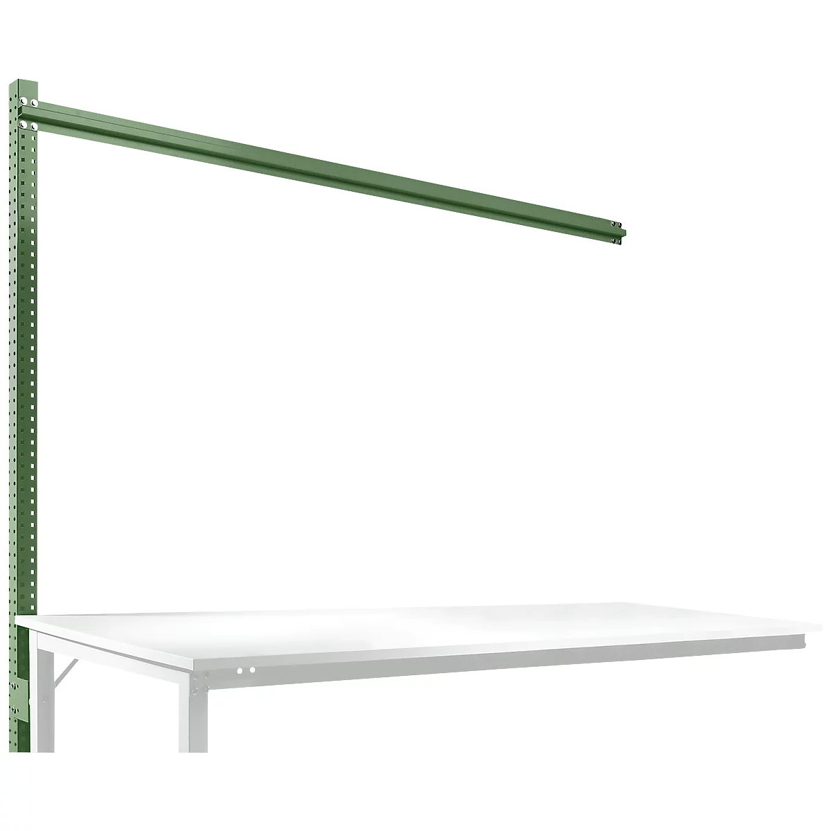 Estructura pórtica adicional para mesa de extensión STANDARD sistema mesa de trabajo/banco de trabajo UNIVERSAL/PROFI, 2000 mm, verde reseda