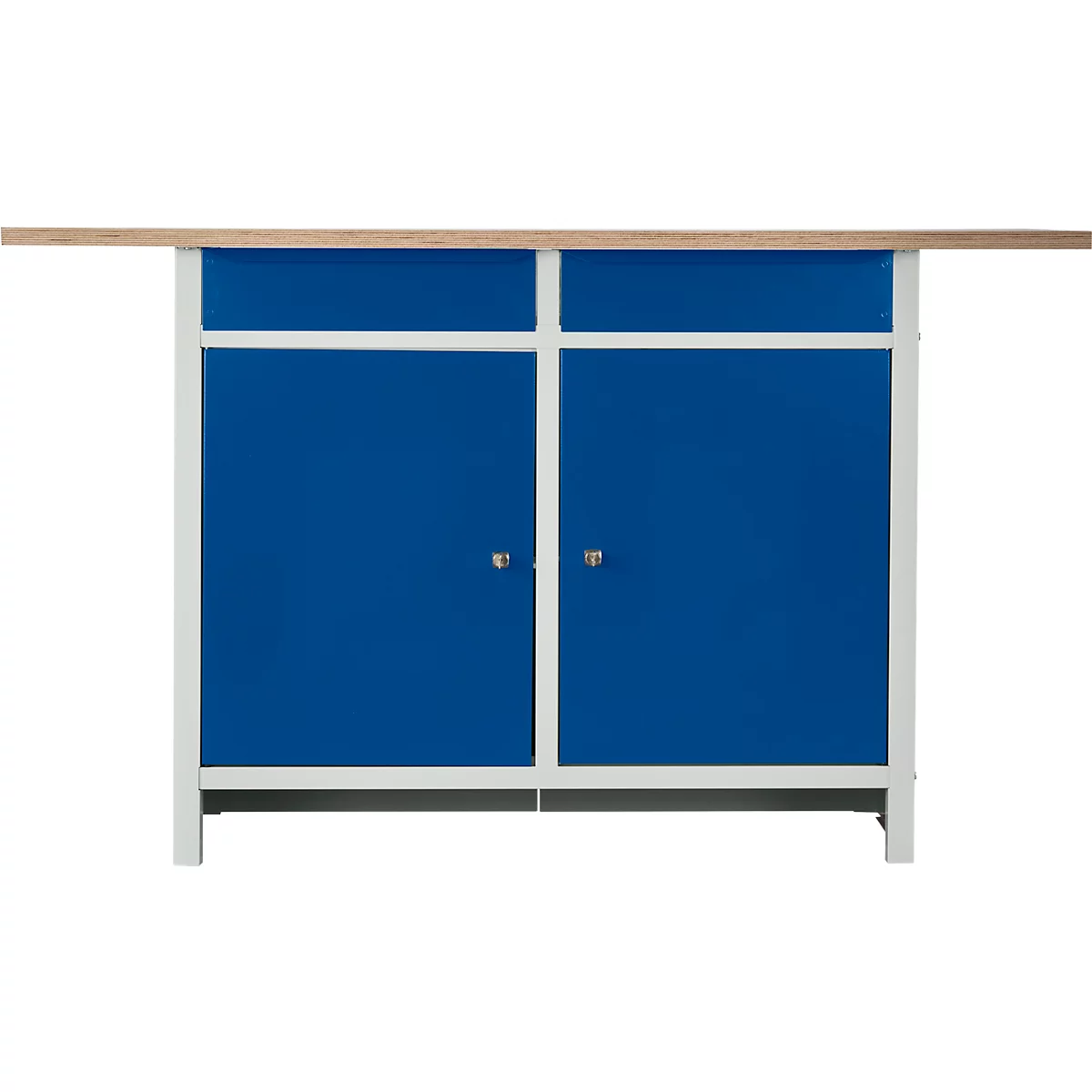Etabli compact facile avec 2 tiroirs et 2 portes à charnières