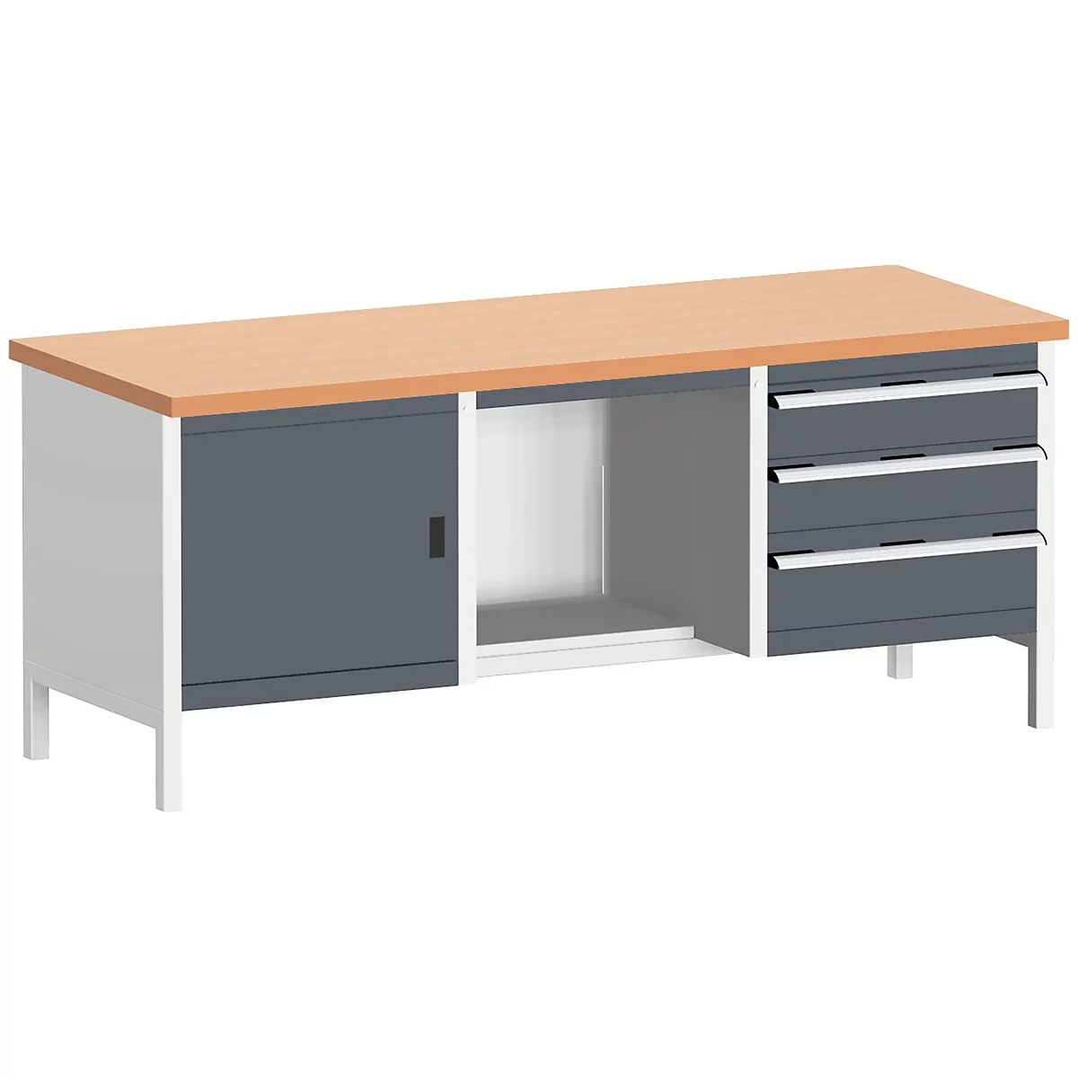 Établi modulaire 2078-2.8, gris anthracite