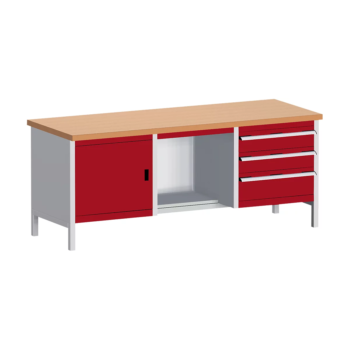 Établi modulaire 2078-2.8, rouge pourpre