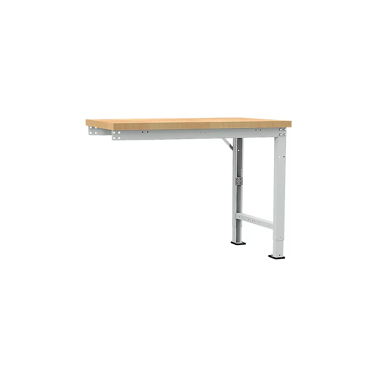 Établi modulaire Profi Spezial Manuflex, plateau de table en multiplex, 1250 x 700 mm, gris clair