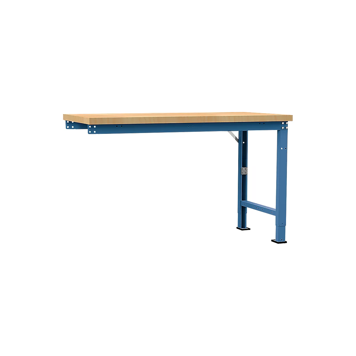 Établi modulaire Profi Spezial Manuflex, plateau de table en multiplex, 1500 x 700 mm, bleu brillant
