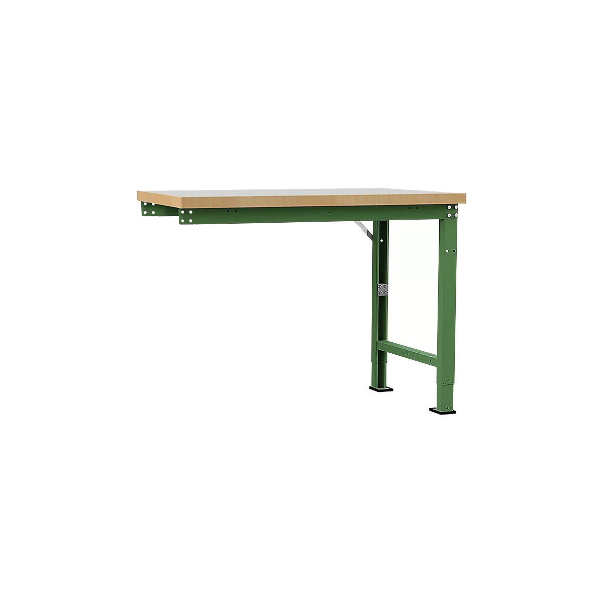Établi modulaire Profi Spezial Manuflex, plateau de table en plastique, 1250 x 700 mm, vert réséda