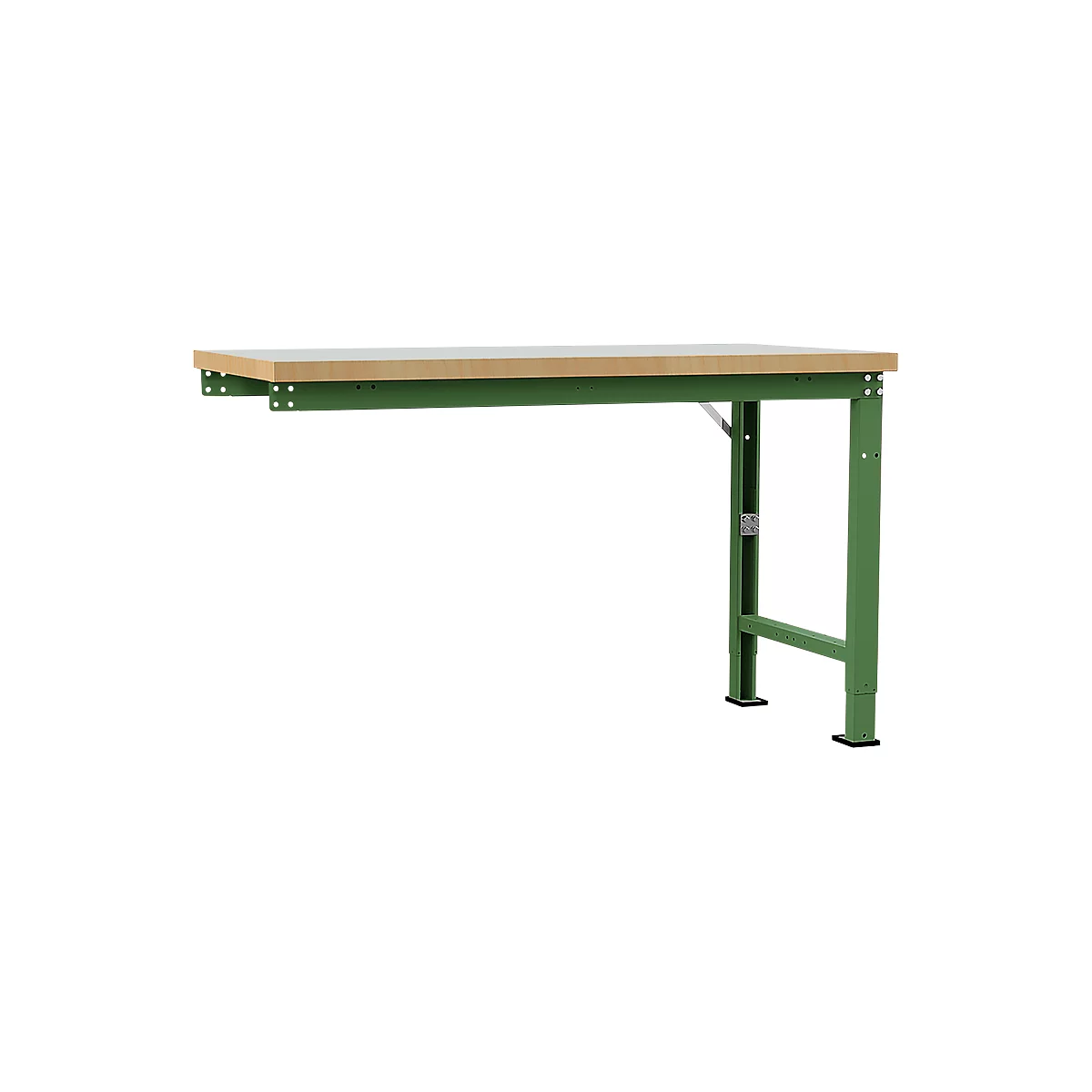 Établi modulaire Profi Spezial Manuflex, plateau de table en plastique, 1500 x 700 mm, vert réséda
