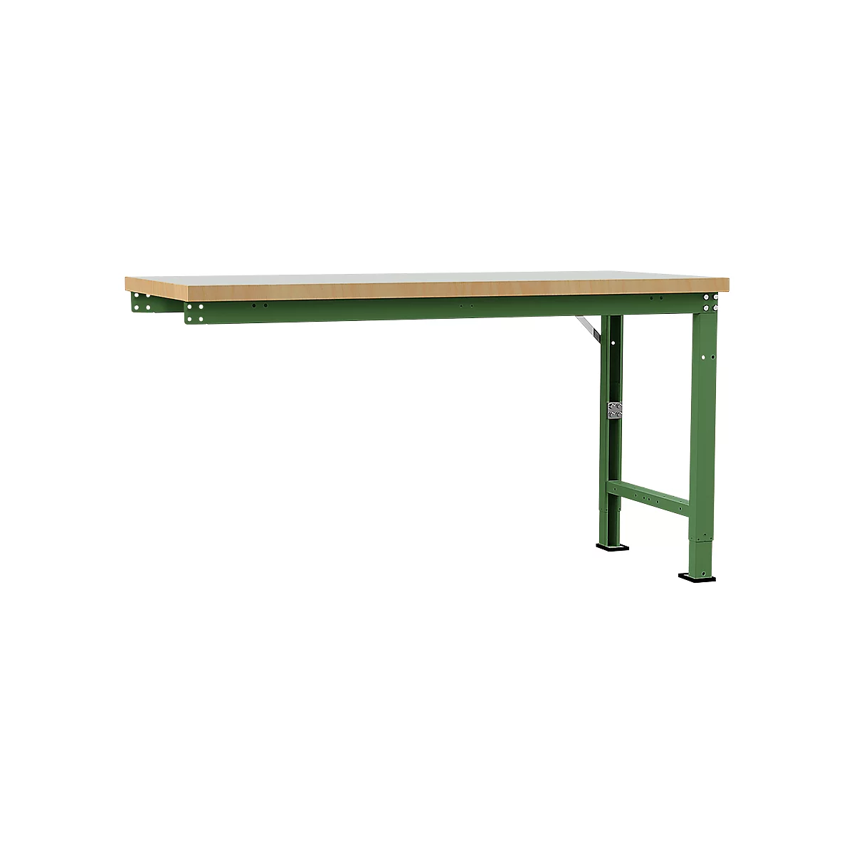 Établi modulaire Profi Spezial Manuflex, plateau de table en plastique, 1750 x 700 mm, vert réséda