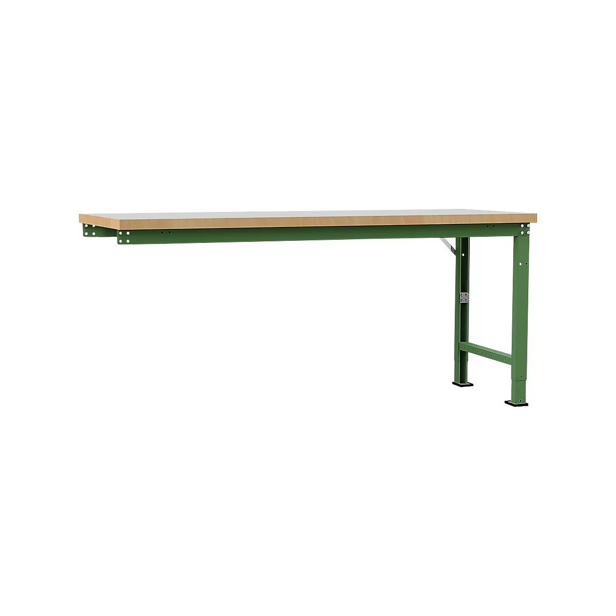 Établi modulaire Profi Spezial Manuflex, plateau de table en plastique, 2000 x 700 mm, vert réséda