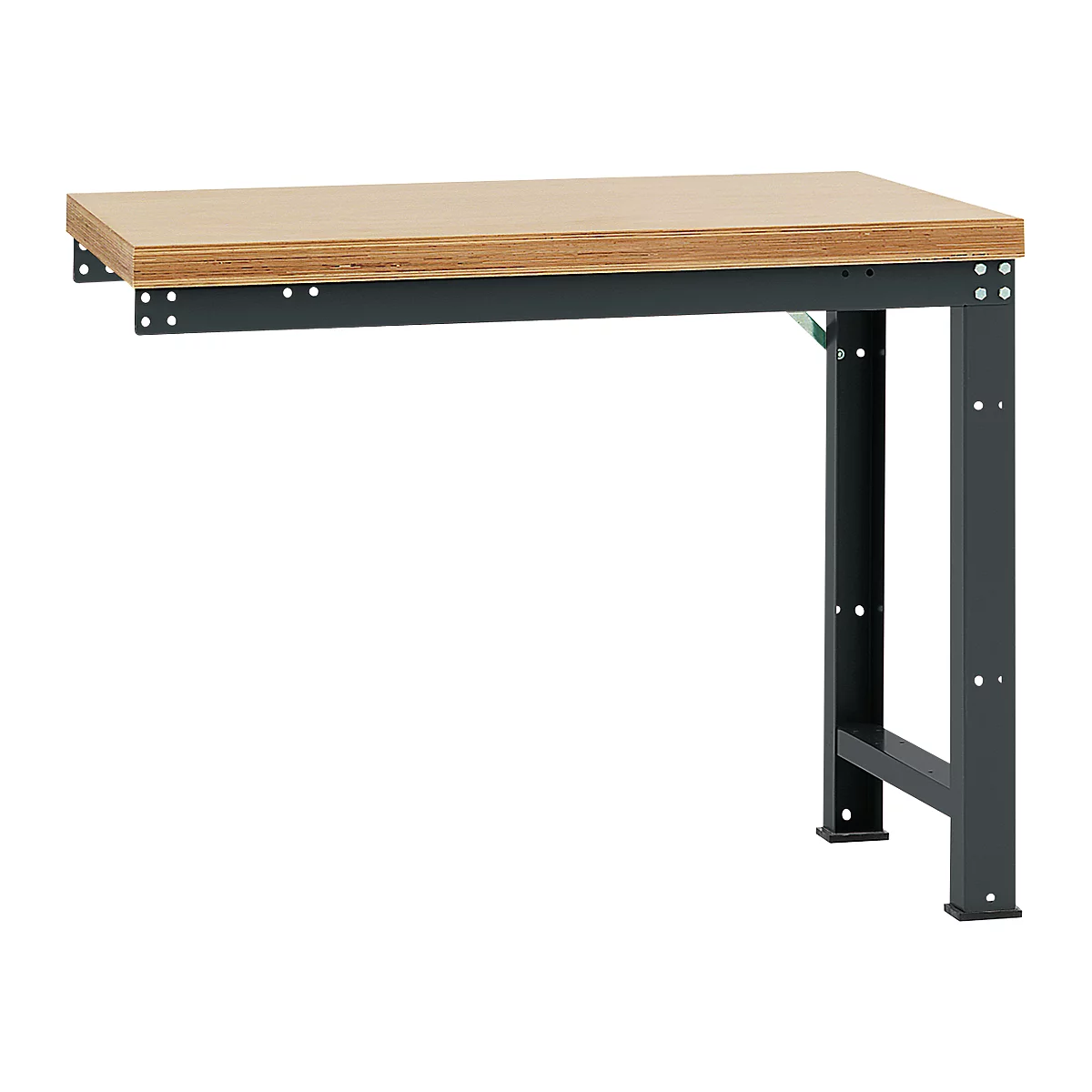 Établi modulaire Profi Standard Manuflex, plateau de table en multiplex, 1250 x 700 mm, anthracite