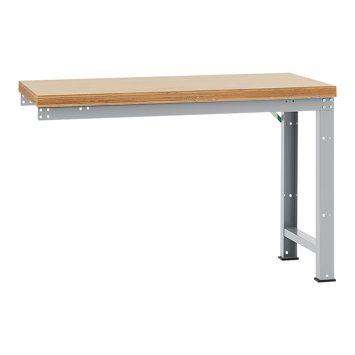 Établi modulaire Profi Standard Manuflex, plateau de table en multiplex, 1500 x 700 mm, alu argent