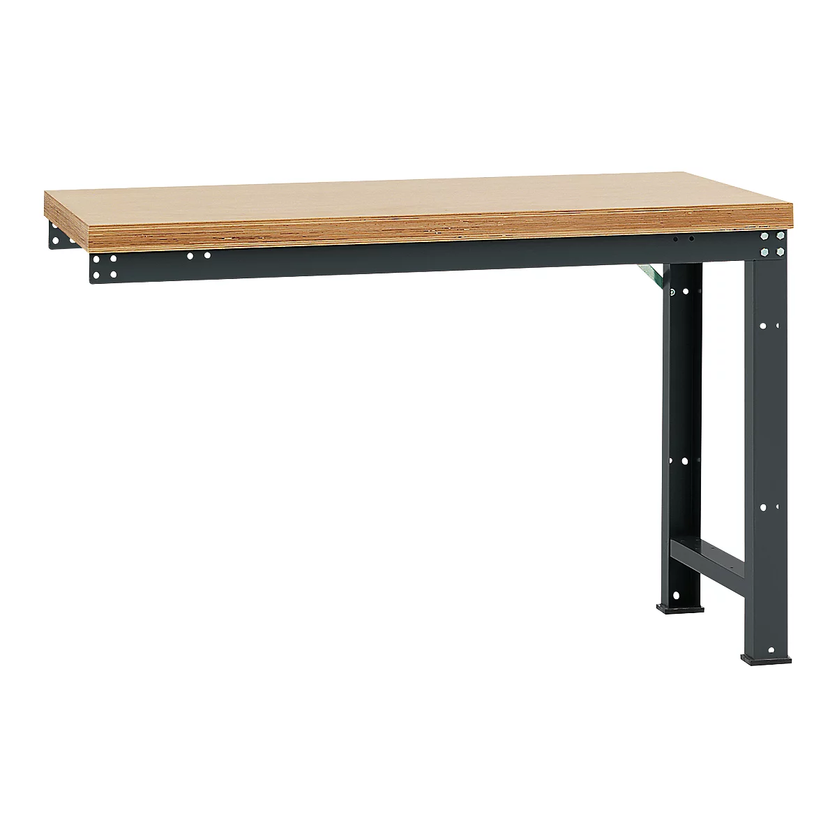 Établi modulaire Profi Standard Manuflex, plateau de table en multiplex, 1500 x 700 mm, anthracite