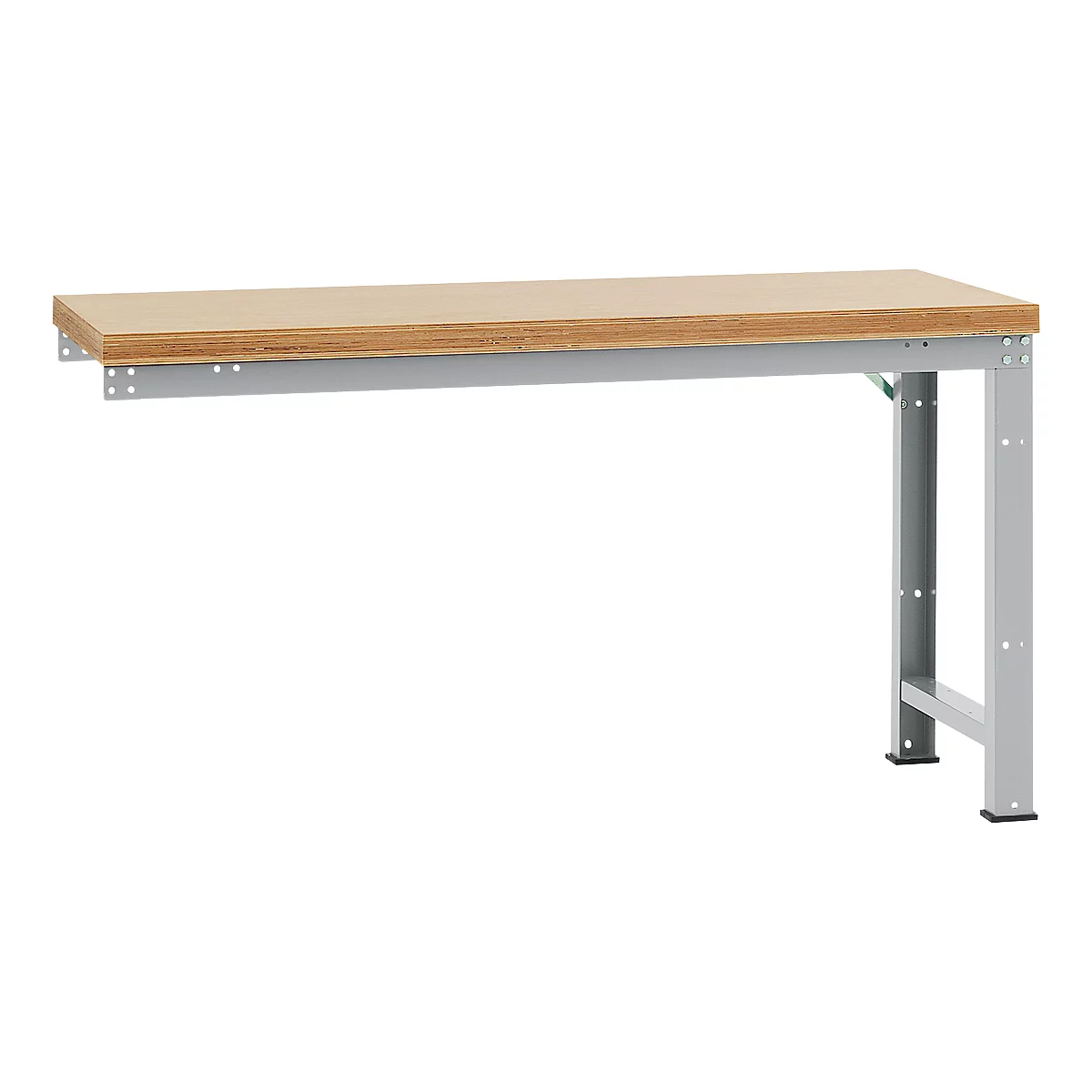 Établi modulaire Profi Standard Manuflex, plateau de table en multiplex, 1750 x 700 mm, alu argent