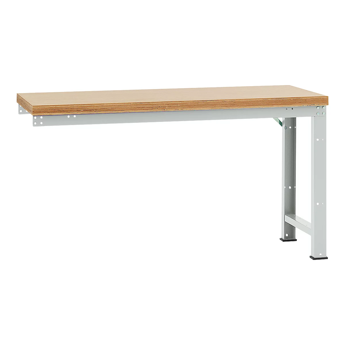 Établi modulaire Profi Standard Manuflex, plateau de table en multiplex, 1750 x 700 mm, gris clair