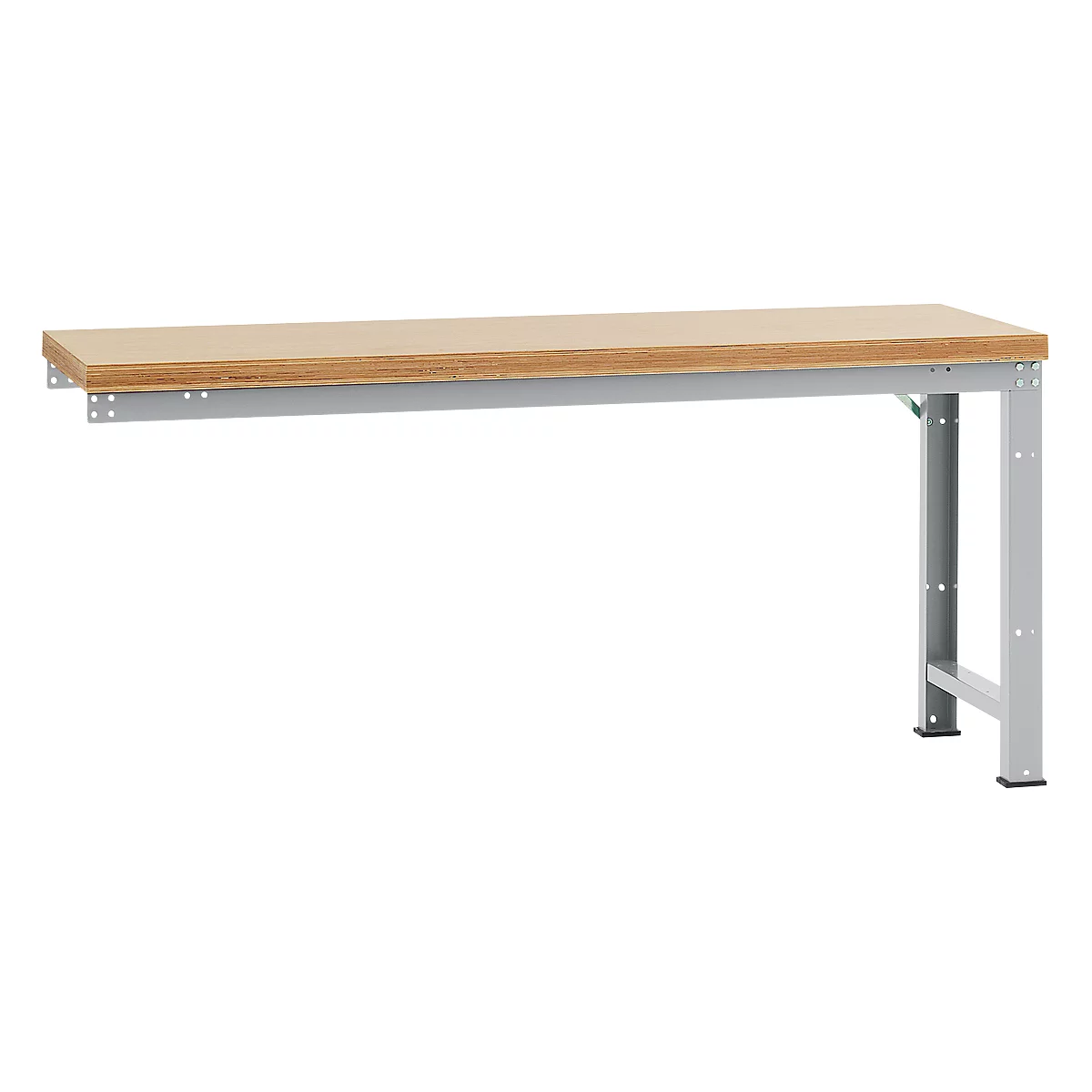 Établi modulaire Profi Standard Manuflex, plateau de table en multiplex, 2000 x 700 mm, alu argent