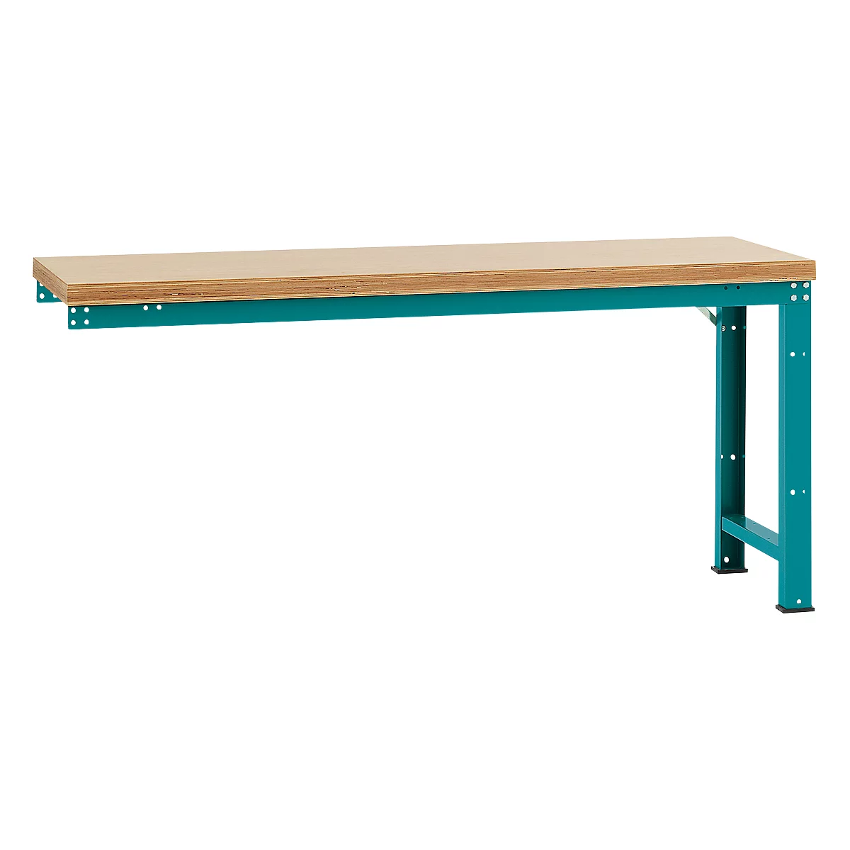 Établi modulaire Profi Standard Manuflex, plateau de table en multiplex, 2000 x 700 mm, turquoise