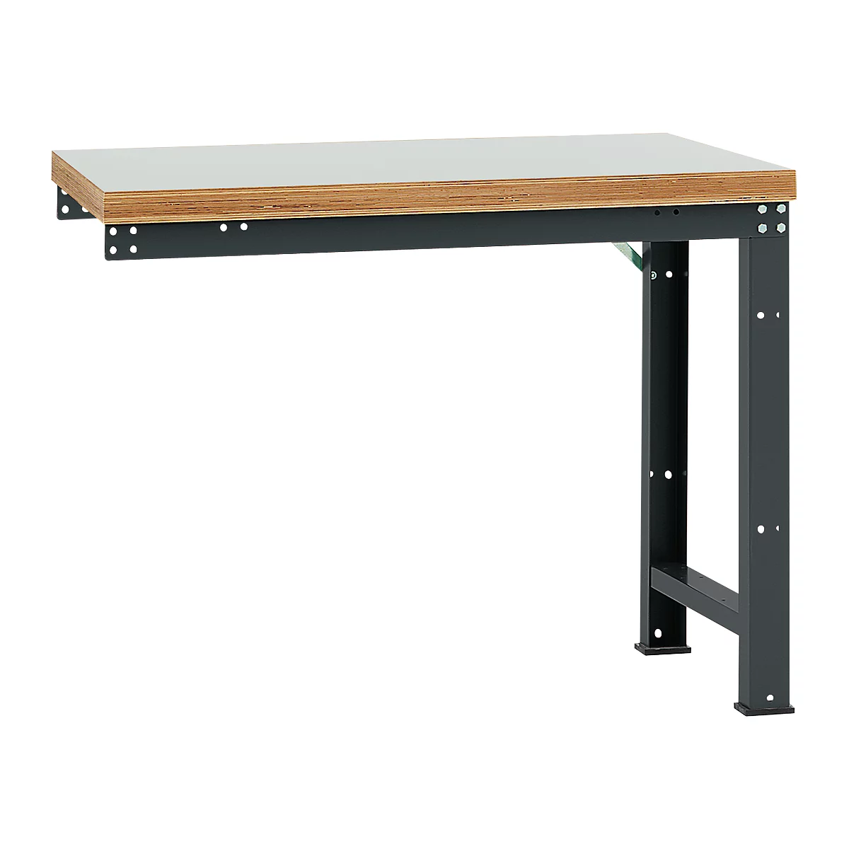 Établi modulaire Profi Standard Manuflex, plateau de table en plastique, 1250 x 700 mm, anthracite