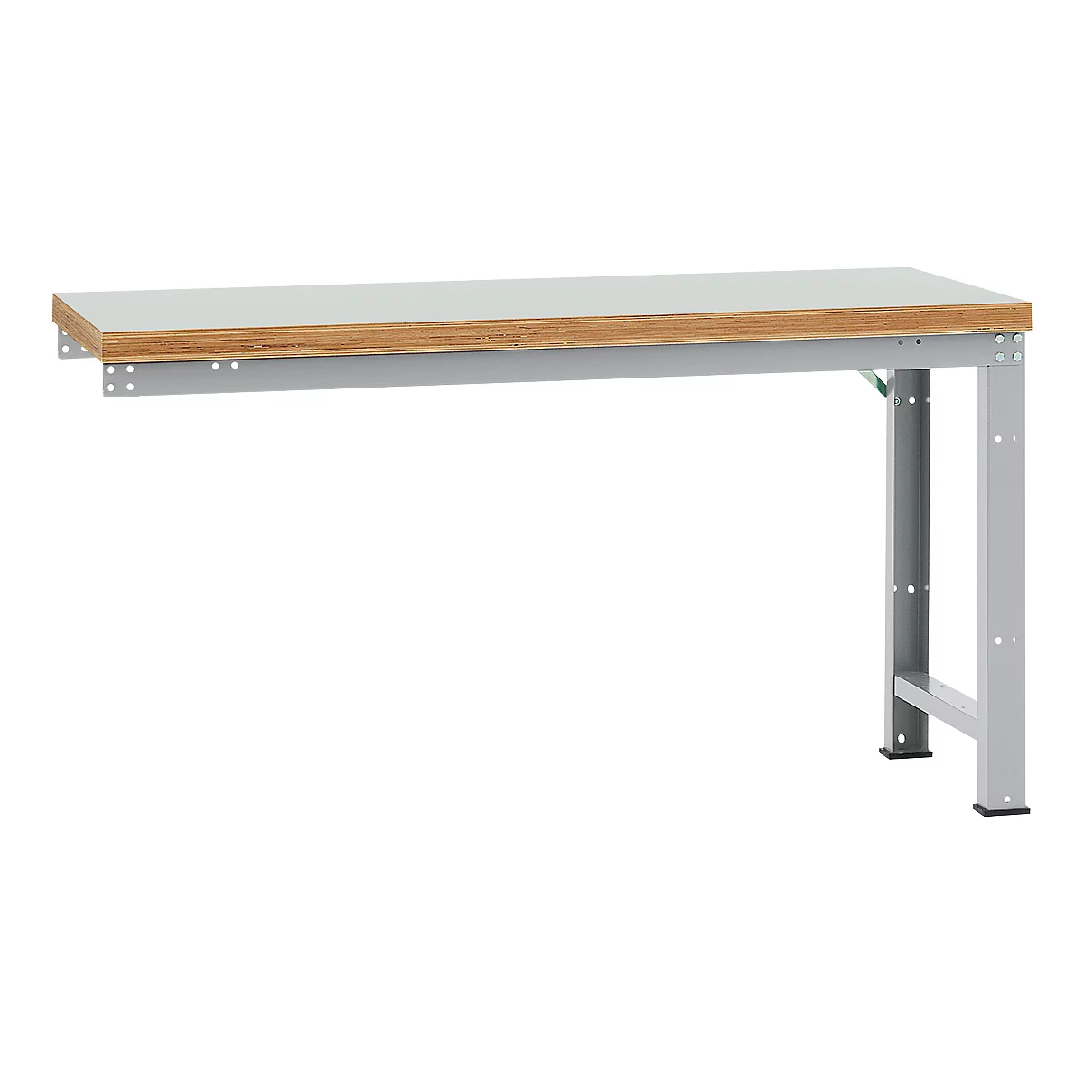 Établi modulaire Profi Standard Manuflex, plateau de table en plastique, 1750 x 700 mm, alu argent