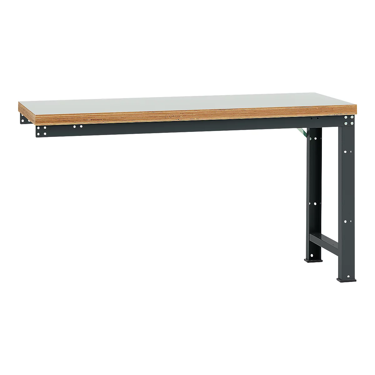 Établi modulaire Profi Standard Manuflex, plateau de table en plastique, 1750 x 700 mm, anthracite