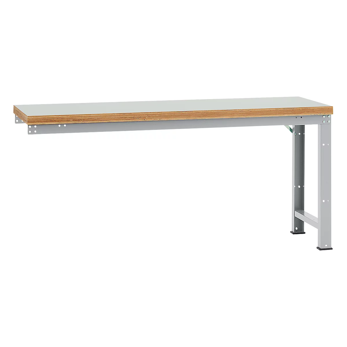 Établi modulaire Profi Standard Manuflex, plateau de table en plastique, 2000 x 700 mm, alu argent
